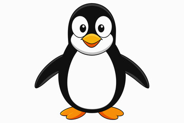 Funny Penguin Vector Illustration, Cartoon, Clipart, Line Art Design on White Background, Funny penguin vector illustration, cartoon, clipart, and line art design on white background.