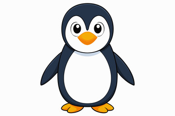 Funny Penguin Vector Illustration, Cartoon, Clipart, Line Art Design on White Background, Funny penguin vector illustration, cartoon, clipart, and line art design on white background.