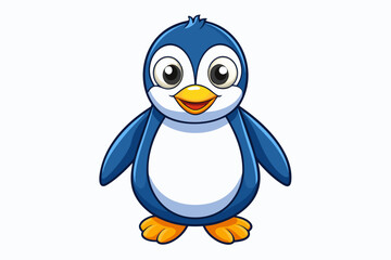 Funny Penguin Vector Illustration, Cartoon, Clipart, Line Art Design on White Background, Funny penguin vector illustration, cartoon, clipart, and line art design on white background.