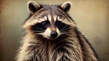 Fototapeta premium portrait of a raccoon