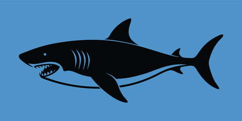 Obraz premium A Shark Silhouette