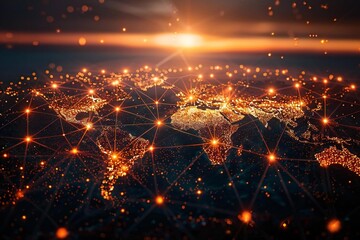 Digital Connectivity Empowering Diversity: A Global Finance Team's Abstract Representation