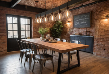 Obraz premium Rustic Dining Area