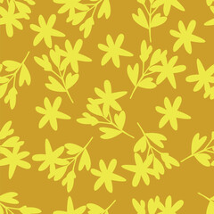 Elegance pink floral stems seamless pattern on a grey background. Vector hand drawn. Artistic, abstract flowers and tiny leaves, buds bells printing. Template for designs, fabric, fashion, textile
