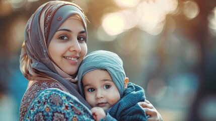 Obraz premium Mother and Child Tenderness and Love