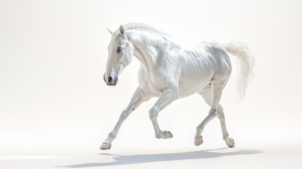Fototapeta premium White Horse in Motion
