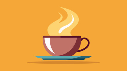 Tea with smoke vector art illustration