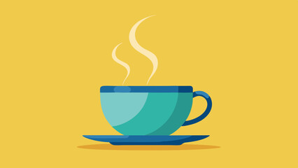 Tea with smoke vector art illustration