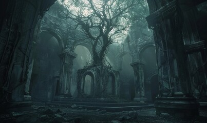 Dark fantasy theme with mystical elements