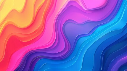 Obraz premium Vibrant waves on abstract background for modern and trendy design projects