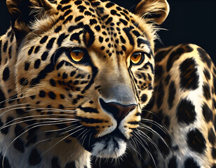 Obraz premium close up portrait of a leopard