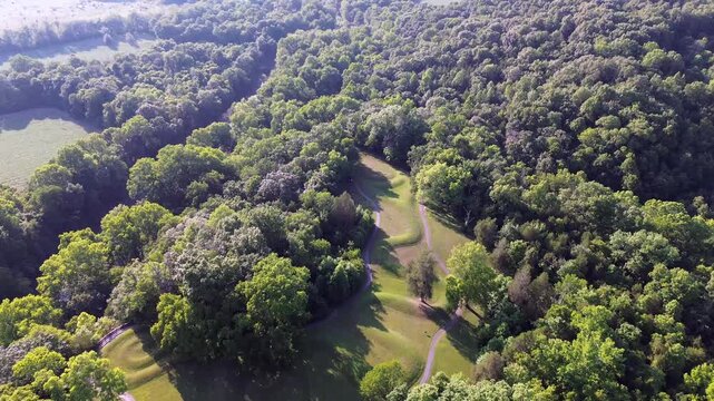 Serpent Mound and Ancient Earthwork near Cincinnati Ohio, America, USA.