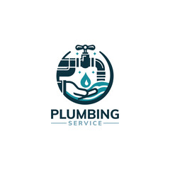plumbing logo, plumbing service logo, plumbing solution logo, water service logo, plumber logo