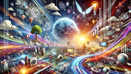 A Glimpse of Tomorrow: Advanced Cityscapes with Technological Wonders