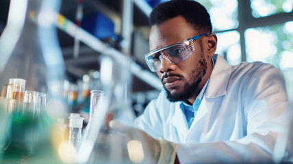 Image of a chemical engineer working in a laboratory.