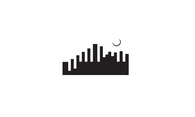statistic finance logo black simple flat icon on white background