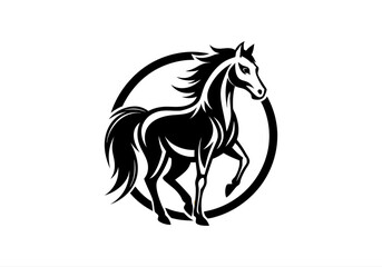 animal, black, defense, design, elegance, elegant, face, graphic, guard, head, horse, horse logo, icon, illustration, logo, luxurious, luxury, mascot, protect, secure, security, shield, stallion,