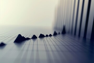 Abstract lines forming a data visualization graph concept of analytics and information