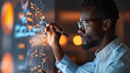 Dedicated Teacher Assisting Student in Solving Math Problem on Whiteboard for Focused Learning Experience