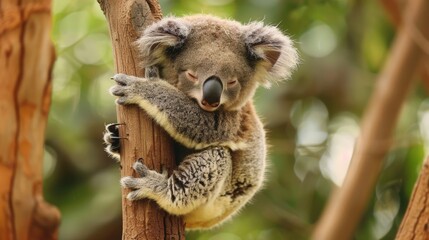 Naklejka premium Koala Sleeping in a Tree