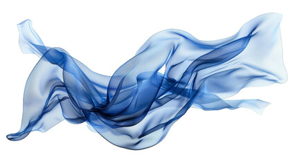  blue Silk fabric transparent background