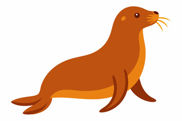 Funny Sea Lion Vector Illustration, Cartoons, Clipart, and Line Art Design, Funny Sea Lion vector illustration, cartoons, clipart, and line art design on a white background.