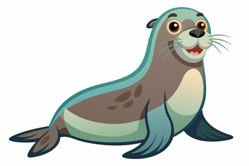 Funny Sea Lion Vector Illustration, Cartoons, Clipart, and Line Art Design, Funny Sea Lion vector illustration, cartoons, clipart, and line art design on a white background.