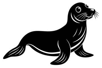 Funny Sea Lion Vector Illustration, Cartoons, Clipart, and Line Art Design, Funny Sea Lion vector illustration, cartoons, clipart, and line art design on a white background.
