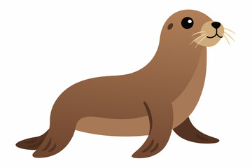 Funny Sea Lion Vector Illustration, Cartoons, Clipart, and Line Art Design, Funny Sea Lion vector illustration, cartoons, clipart, and line art design on a white background.