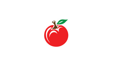 funny tomato logo black simple flat icon on white background