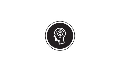 Memory refresh black flat icon, vector sign, Head and reload on white background