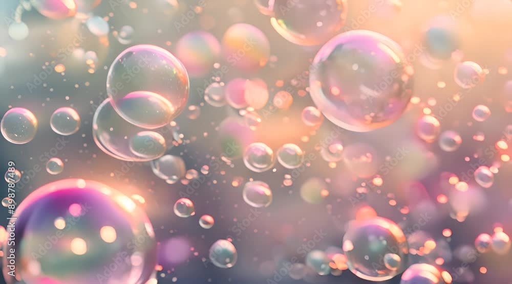 Poster neon kaleidoscope of soap bubbles, a spectrum of color and light for festive themes and design proje