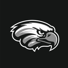 Eagle Face minimalistic line art logo