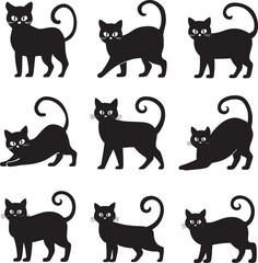 Black Cats Vector Bundle
