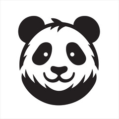 Graphic Panda Bear Icon for Food and Nature Designs