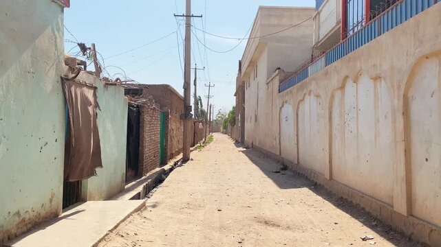 Kabul, Afghanistan - 11th october, 2023: traditional houses and neighborhood in Afghanistan.