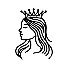 Royal King, Queen Silhouettes Crowns SVG Clipart.