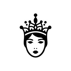 Royal King, Queen Silhouettes Crowns SVG Clipart.
