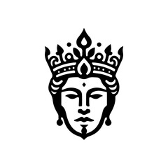 Royal King, Queen Silhouettes Crowns SVG Clipart.