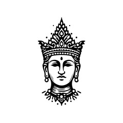 Royal King, Queen Silhouettes Crowns SVG Clipart.