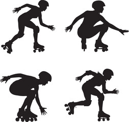 Roller Skating Silhouette