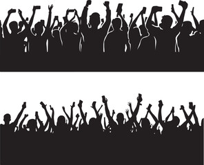 Live Event Crowd Silhouette SET