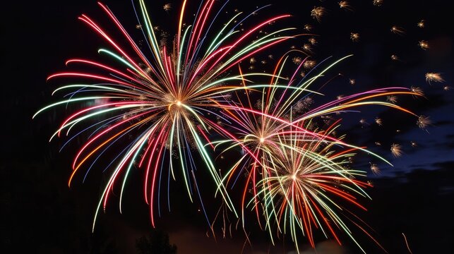 Fireworks, Black Background