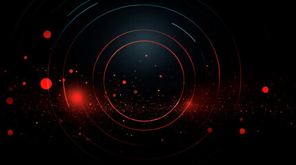 Obraz premium Red Dots Balls Spheres on Black Background, Minimalist Geometric, Abstract Image, Texture, Pattern Background, Wallpaper, Cover and Screen of Smartphone, Cell Phone, Computer, Laptop, 9:16 and 16:9 Fo