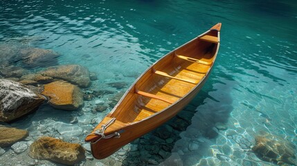 Obraz premium canoe in blue water