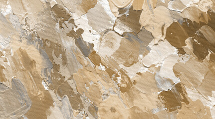 Art hand drawn watercolor and acrylic smear blot canvas painting wall. Abstract texture beige,...