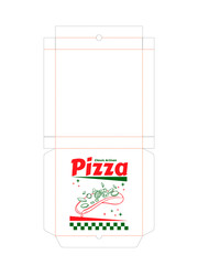 Pizza Box Template Design, vector