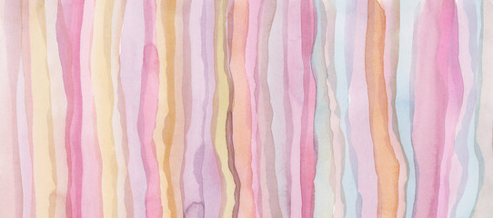 Ink Wave watercolor hand drawn strip line stain blot. Paper marble texture background.