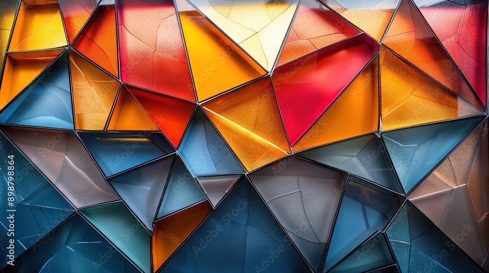 Aufkleber a macroscopic view of a complex artwork formed by various geometrical elements