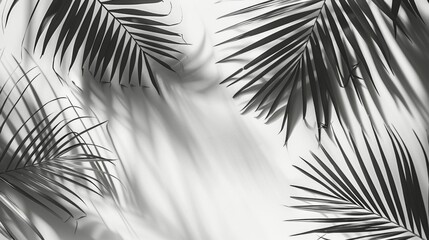 Obraz premium Palm Leaves in Black and White